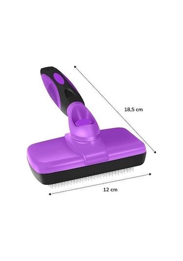 Buffer Otomatik Temizlenebilen Tuşlu Pratik Kedi Köpek Tüy Toplama Fırçası Çok Renkli