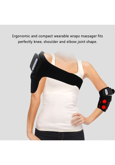 Maiyame Kablosuz Isıtmalı Diz Masaj Aleti - Ağrı Ve Şişlik Giderici Titreşimli Dizlik 112 Karakter Siyah