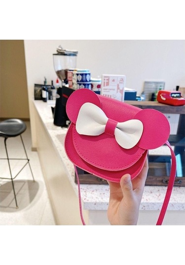 Dancemonkey Satchel Omuz Mini Kulaklı Küçük Küçük Kızlar Kırmızısı Ilmek Gül Fare Dayanıklı Çantaları Çanta Ve Pembe