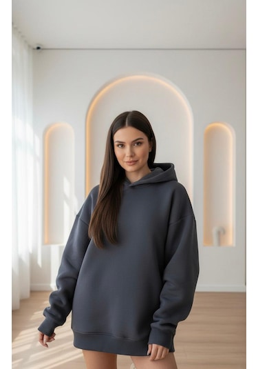Divinus Kapşonlu Sweat Shırt Antrasit
