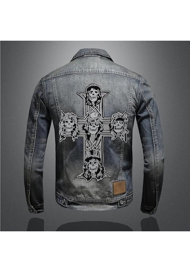 Dükkan Design Gotik İskelet Guns N Roses Patch/yama Renkli