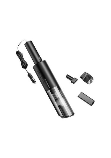 Bosphorusboutique02 120w Siyah 6000pa Mini El Fırçası Süpürge, Hepa Filtre, 2 Fırça, Araç/ev/ofis Temizliği, 12v/7.4v Siyah