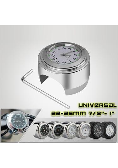 Pazly Evrensel Motosiklet Gidon Saati - Tüm Motosikletler İçin Su Geçirmez Model K20473-1