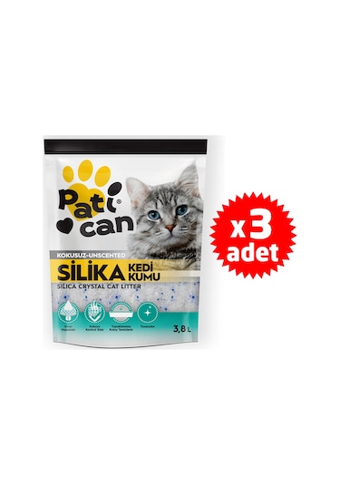 Patican Silika Kristal Kedi Kumu 3 x 3800 ML