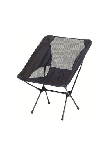 Dashanshop Siyah Ergonomik Alüminyum Katlanabilir Kamp Sandalyesi Hafif Tasinabilir Ag Arka Destek Yuruyus Plaj Piknik 99 79kg Kapasite Siyah
