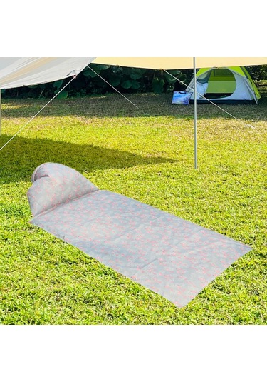 Homyl Baş Destekli Piknik Örtüsü Çim Yürüyüşü İçin Flamingo 85x210cm Çok Renkli