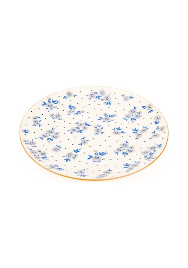 Tulu Porselen Robi Pasta Tabağı - Renkli - 19 Cm Renkli