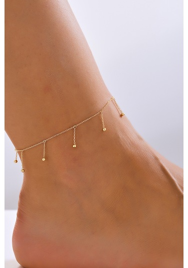 14 Ayar Altın Top Sallantılı Halhal - Mmhlhl-55001 Sarı Altın