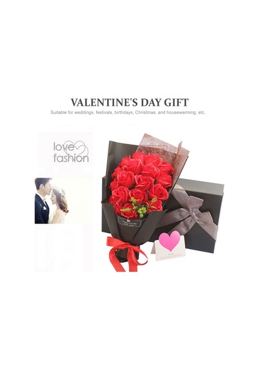 Qingmipy "18 Adet Kokulu Sabun Gül Buketi - Hediye Kutusunda Kalıcı Romantik Dekor"