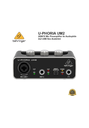Behringer U-Phoria Um2 Usb Mikrofon Ses Kartı