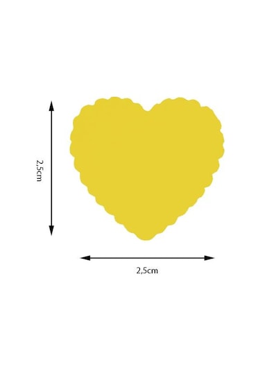 Kamei Şekilli Delgeç Kalp 2.5 Cm Km8810 Çok Renkli