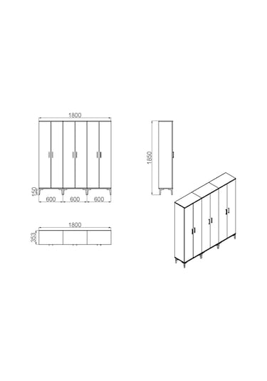 Kalender Dekor Alba-1-3-3 Alb02 Portmanto Vestiyer Ayakkabılık
