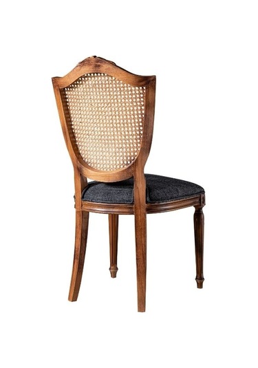 Kupa Torna Oymalı Ahşap Sandalye Ceviz