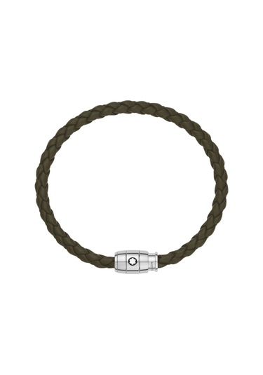 Montblanc Küçük Soft Haki Deri Bileklik 136003 Haki