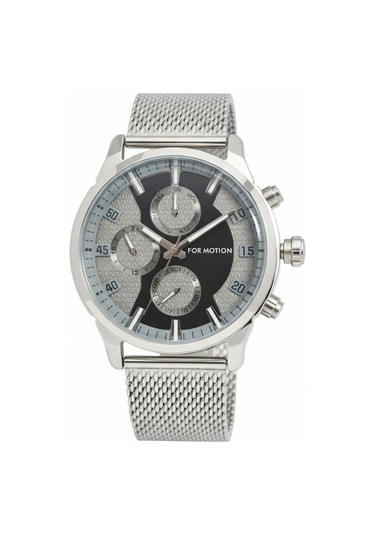 For Motion Erkek Kol Saati Gümüş Renk, Gümüş Kadran - Fm.13498fh.01, 2 Yıl Garantili Gümüş