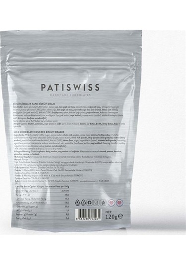 Sütlü Çikolatalı Bisküvi Draje 120 G