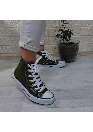 Fiyra 555 Haki Uzun Unisex Sneaker Keten Spor Ayakkabı 001