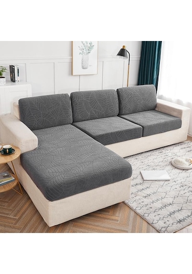 Koyu Gri Su Geçirmez Kanepe Koltuk Minderi Oturma Odası İçin Kapakları Koruyucu Ka Jakarlı Kanepe Slipcover Koltuk Örtüsü 56580979