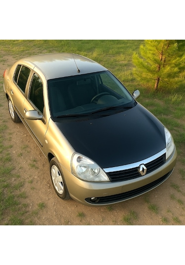 Renault Symbol 2006 2008 Tam Kaput Maskesi Mat Siyah Suni Deri, Şık Ve Koruyucu Tasarım 1 Adet
