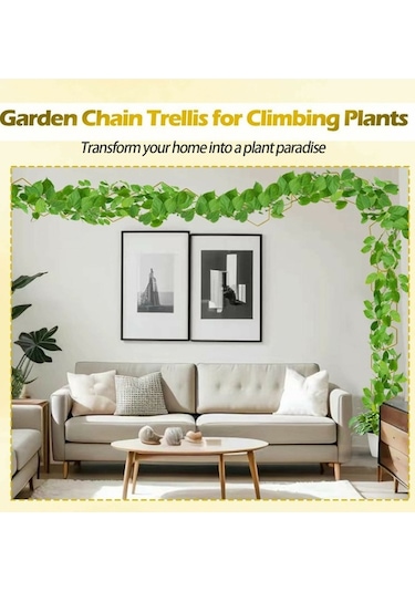 Ebitda 18 Adet Metal Bitki Destek Kafes Tırmanma Tesisleri, Duvar Kancaları İle Bahçe Dekorasyonu