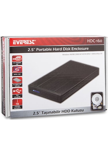 Everest Hdc-160 Harici 2.5 Usb 2.0 Sata + Ide Harddisk Kutusu