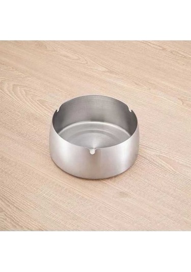 Ulzyvf Tablası Sigara Rüzgar Paslanmaz Metal Küllük Kül İçin Gümüş Geçirmez Çelik Aj