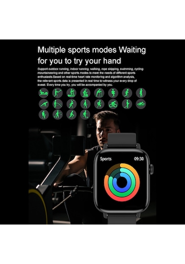 Jeemson T49 1.9" Dokunmatik Ekran Bluetooth Akıllı Saat (İthalatçı Garantili)