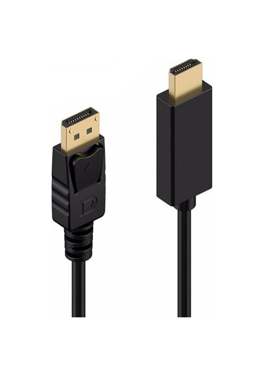 Trendooze Homyl Dp Kablo Adaptörü, Altın Kaplama, Siyah 1.8m