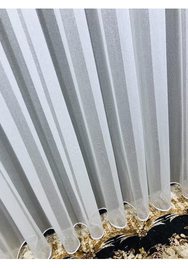 Tül Perde Ayder Desen D018414,802 Düz Armür Ekru