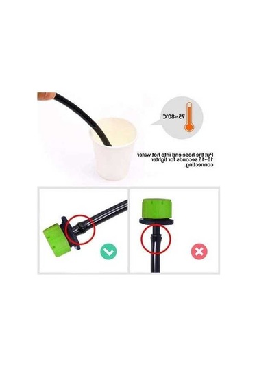 Trendooze 100 Adet 1/4 Inç Mikro Tip Damla Sulama Sprinkler, Anti-clog Bahçe Ekipmanı Diğer