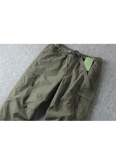 Snapbuy Su Ve Rüzgar Geçirmez,, İçi Polarlı, Çok Cepli Erkek Kışlık Outdoor Pantolon Yeşil