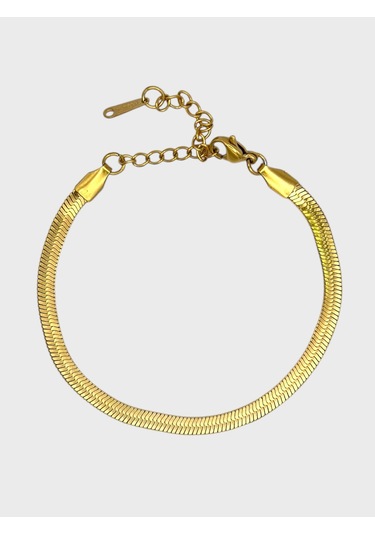 Arnes Jewelry Çelik İtalyan Ezmesi Bileklik Ar40 Gold