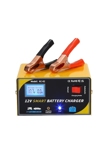 Araba Akü Şarj Cihazı Akıllı Akü Şarj Cihazı 12v 3ah-100ah Akü İçin Di Sarı Sarı