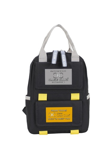 Case Club Kadın Sırt Çantası Yandan Cepli Su Geçirmmez Kumaş Siyah