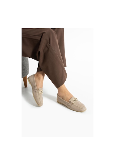 Modafrato Aly-165 Kadın Babet Günlük Kadın Ayakkabı Krem