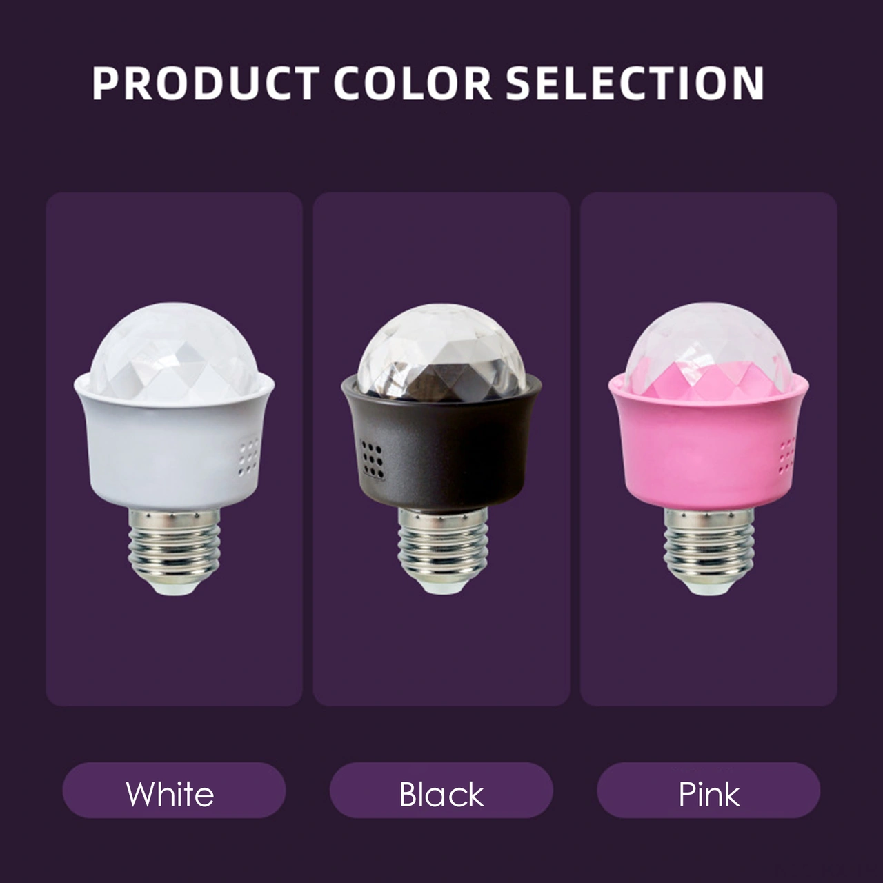 Kangvka E27 Rgb Renkli Led Işık 3.3w 85-265v Festivale Ktv Stüdyosu Dekorasyonu Atmosfer Lambası Kolay Kurulum Beyaz Beyaz