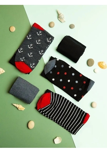 Nosko Uzun Çoraplar 5 Çift 13939538 Kırmızı