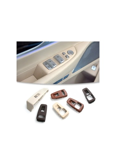 Lhd Araba Ön Sol Sağ Pencere Kaldırıcı Anahtarı Dış Çerçeve Panel Kapak Regülatörü Rear A Dark Brown 1 Piece Set