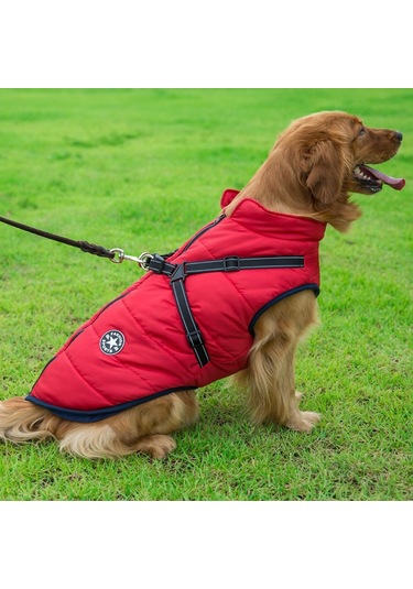 Ximistore9 Kışlık Isı Sağlayan, Parlak Yansımalı Köpek Montu - Siyah 4xl, Dayanıklı, Yumuşak Kumaşlı Evcil Hayvan Giysisi T牵引绳 Hariç