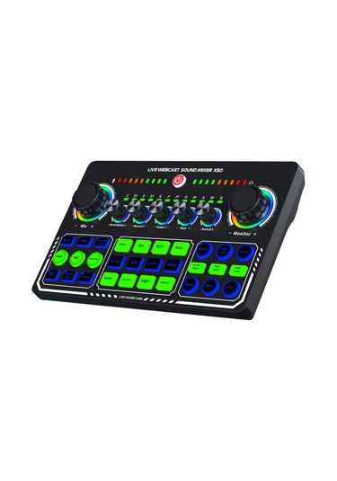 Hfambition X50 Siyah Canlı Yayın Ses Kartı - Telefon Bilgisayar Uyumlu, Otg Dijital Kayıpsız Aktarım, Şarkı İçin Optimal Performans 10.1"