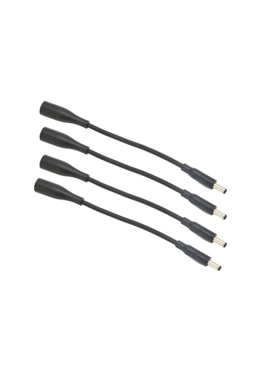 Kangvka 4 Adet Dell Laptop Güç Adaptörü Dönüştürücü Kablosu - 7.4x5.0mm Büyük Pinli'den 4.5x3.0mm Küçük Pinli'ye, Plug & Play, Abs Malzeme, Siyah