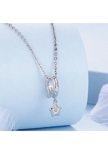 Fastbuy Gümüş Kaplama Platin Pentagram Spacer Boncuk, Renkli Uydurma Boncuklar Çok Renkli