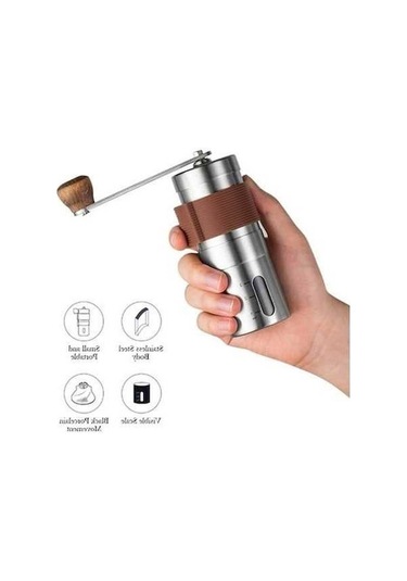 Pazly Altın Seramik Bıçaklı Kahve Değirmeni - Paslanmaz Çelik, Kolay Temizlenebilir, Taşınabilir, Ev Ve Kamp Kullanımı İçin