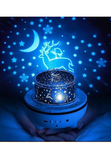 Shxx Çocuklar İçin Gece Lambası, Yıldız Gece Projeksiyon Lambası Çok Renkli