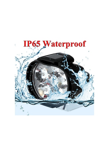 2 Adet Motosiklet Scooter Led Sis Farı Çakar Ve Sabit Mod 6 Ledli Beyaaz