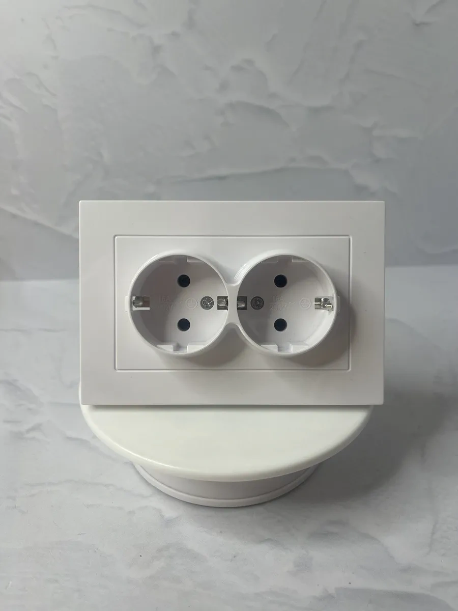 Unıversal Toplu Topraklamalı Gömme Çift Priz 297148374 Afina