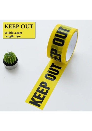 1 Rulo 48mm 25 M Opp Uyarı Bantları Dikkat Bariyeri İş Güvenliği Yapışkan Keep Out