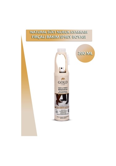 Gold Care Süet Nubuk Ayakkabı Temizleyici Fırçalı Bakım Sprey Boyası 200 Ml 001