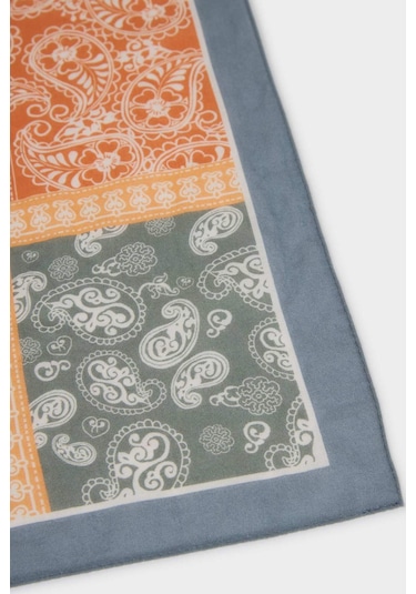 Defacto Kadın Desenli Pamuklu Bandana A0671ax26smbe106 Mavi-be106