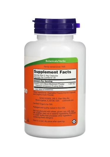 Lion's Mane, 500 Mg, 60 Veg Capsules